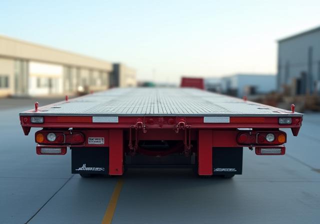 Heavy haul flatbed trailer specialized for oversized cargo