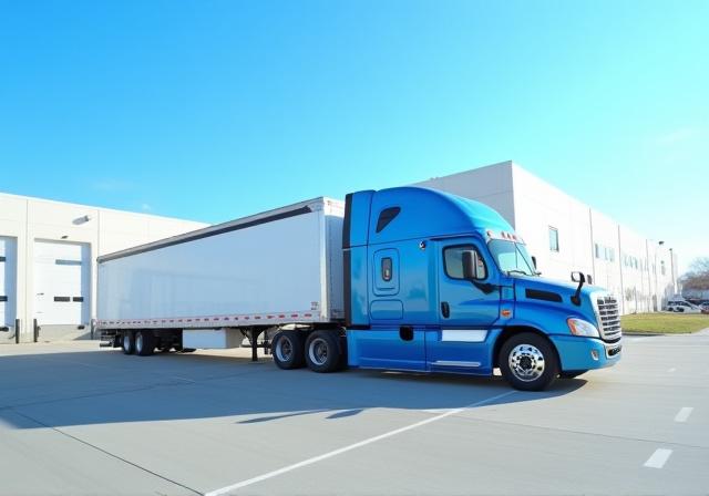 Modern Allen House Moving semi-truck on a Texas highway