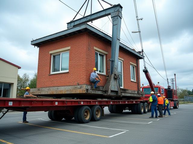 Commercial office building repositioned on the same lot