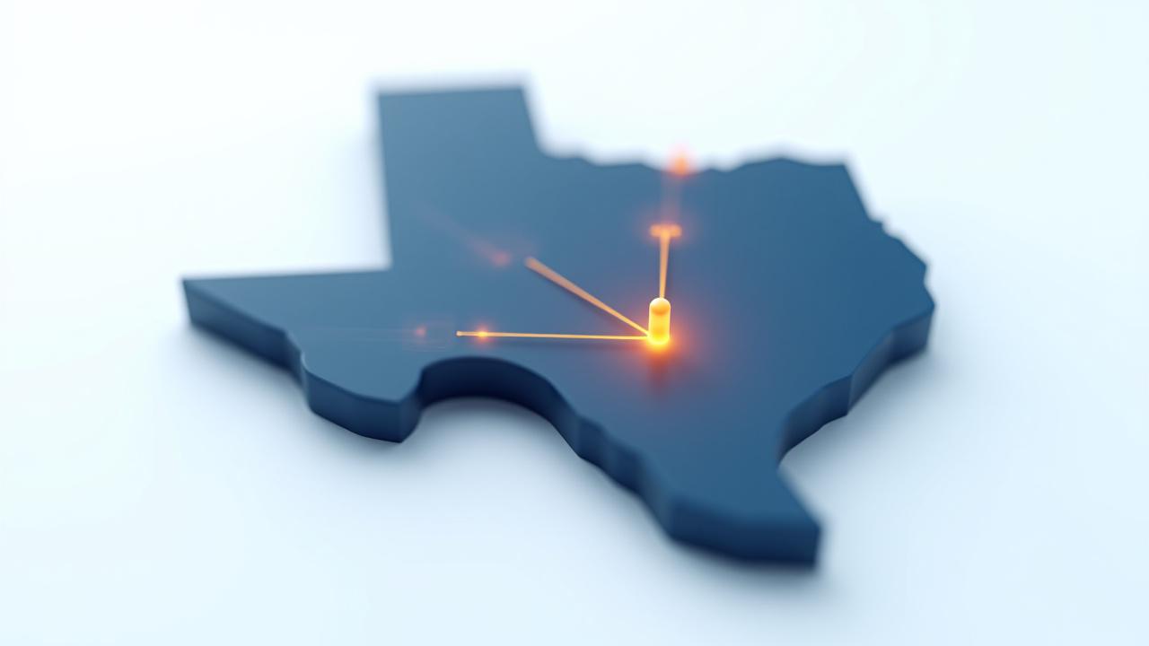 Map of Texas showing logistics routes from Jacksonville to Dallas, Houston, Austin, and San Antonio