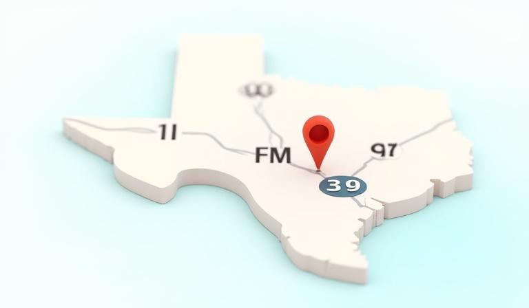 Map showing the Jacksonville TX warehouse location