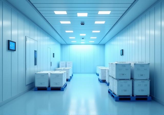 Climate-controlled storage facility interior